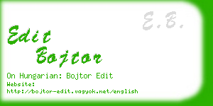 edit bojtor business card